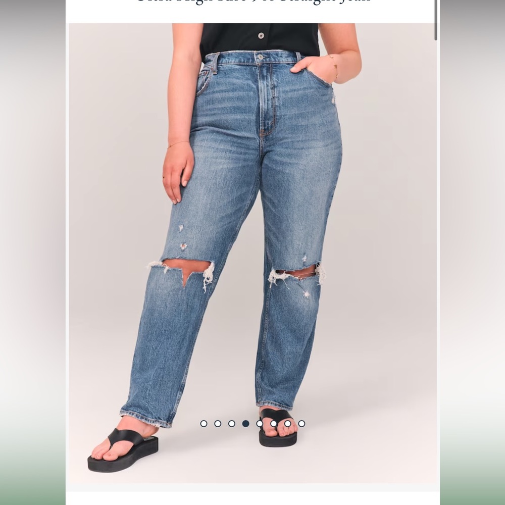 Abercrombie & Fitch curve love ultra high rise 90s straight Jean